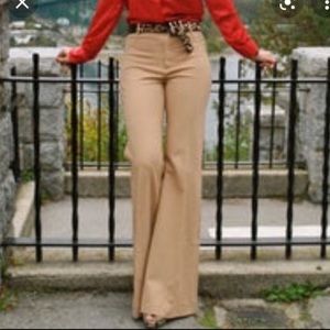 GAP wide leg stretch pinstriped khakis